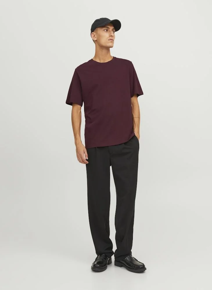 JACK & JONES  Solid Crew Neck T-Shirt for Men | Best Price UAE